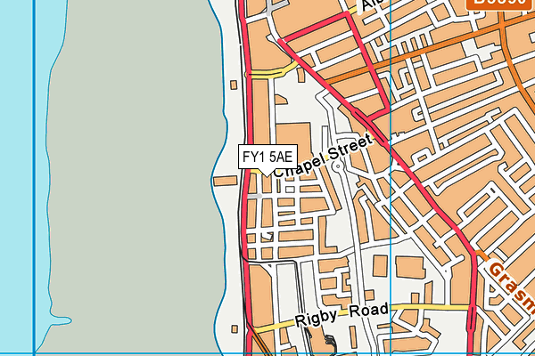 FY1 5AE map - OS VectorMap District (Ordnance Survey)