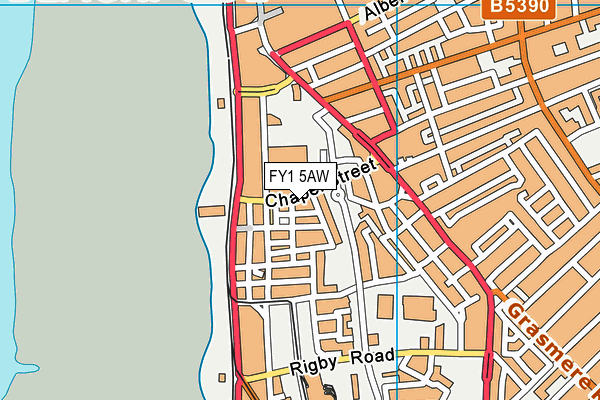 FY1 5AW map - OS VectorMap District (Ordnance Survey)