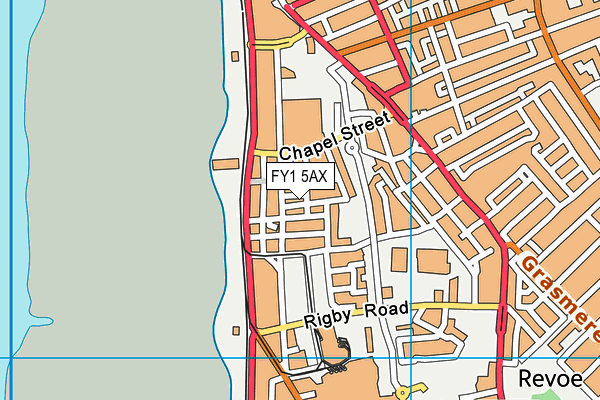 Zest Leisure Club (Closed) map (FY1 5AX) - OS VectorMap District (Ordnance Survey)