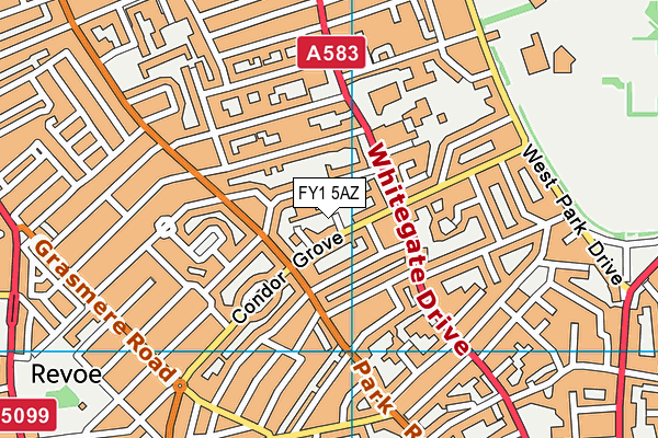 FY1 5AZ map - OS VectorMap District (Ordnance Survey)