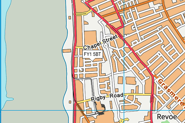 FY1 5BT map - OS VectorMap District (Ordnance Survey)