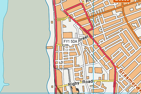 FY1 5DA map - OS VectorMap District (Ordnance Survey)