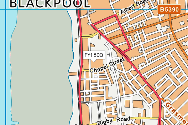 FY1 5DQ map - OS VectorMap District (Ordnance Survey)