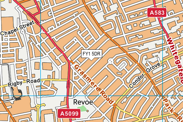 FY1 5DR map - OS VectorMap District (Ordnance Survey)