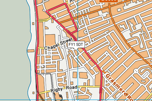 FY1 5DT map - OS VectorMap District (Ordnance Survey)