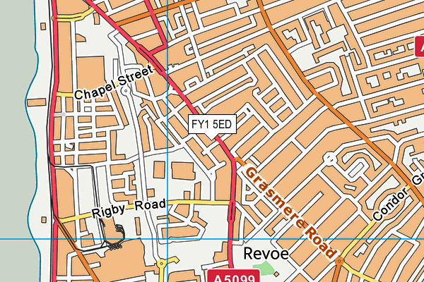 FY1 5ED map - OS VectorMap District (Ordnance Survey)