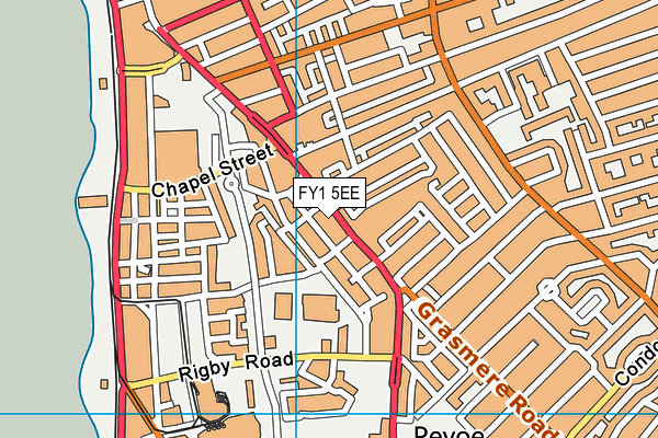 FY1 5EE map - OS VectorMap District (Ordnance Survey)