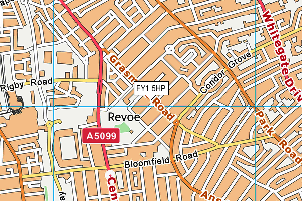 Revoe Learning Academy map (FY1 5HP) - OS VectorMap District (Ordnance Survey)