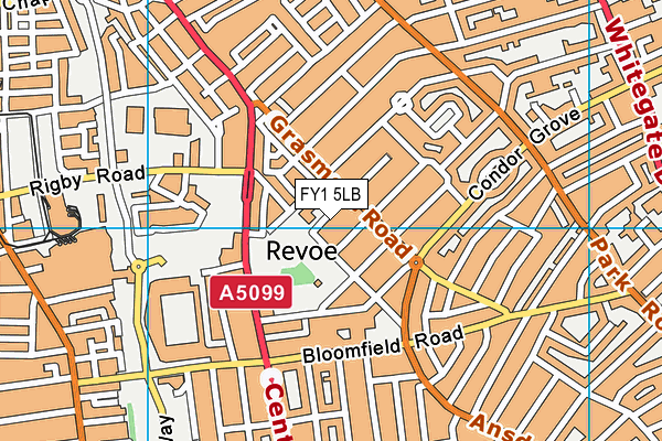 FY1 5LB map - OS VectorMap District (Ordnance Survey)