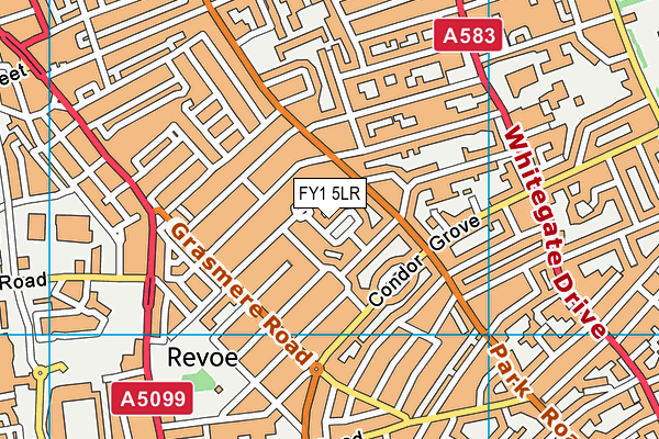 FY1 5LR map - OS VectorMap District (Ordnance Survey)