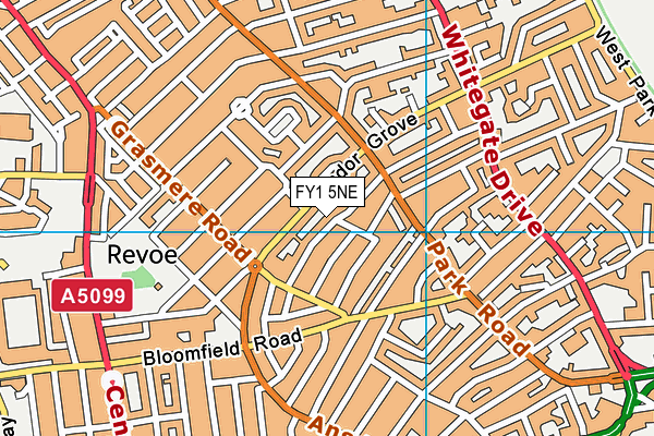 FY1 5NE map - OS VectorMap District (Ordnance Survey)