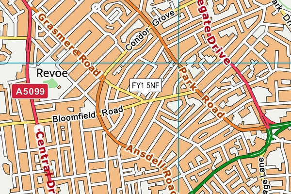 FY1 5NF map - OS VectorMap District (Ordnance Survey)