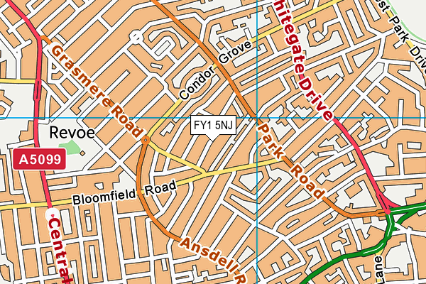 FY1 5NJ map - OS VectorMap District (Ordnance Survey)