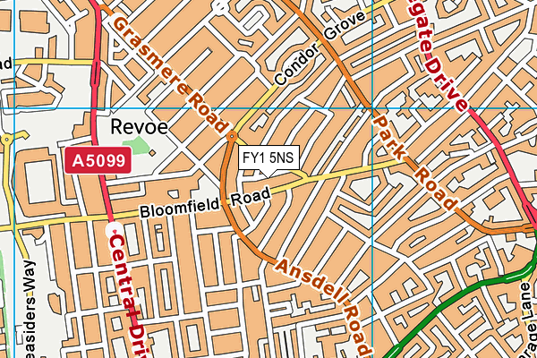 FY1 5NS map - OS VectorMap District (Ordnance Survey)