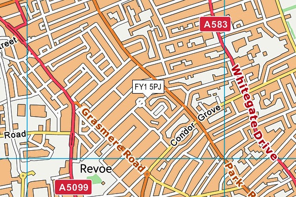 FY1 5PJ map - OS VectorMap District (Ordnance Survey)