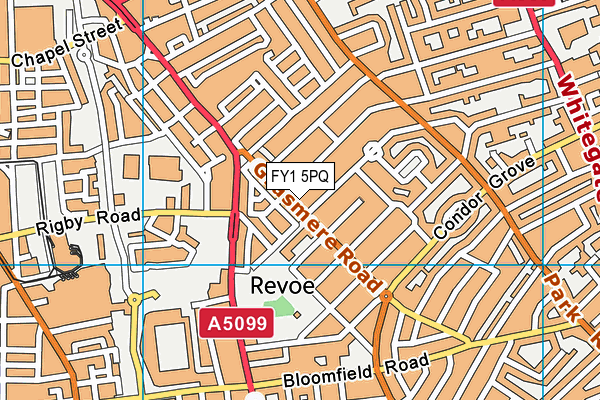 FY1 5PQ map - OS VectorMap District (Ordnance Survey)