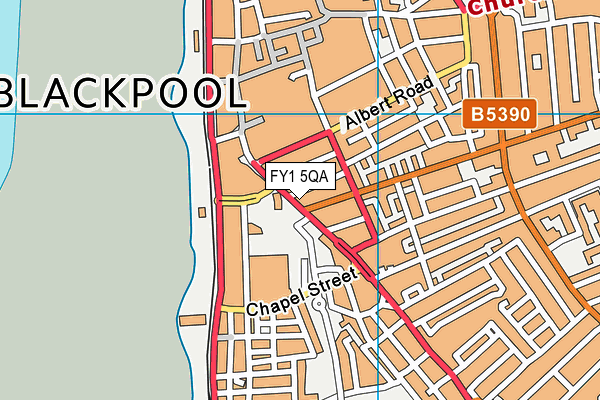 FY1 5QA map - OS VectorMap District (Ordnance Survey)