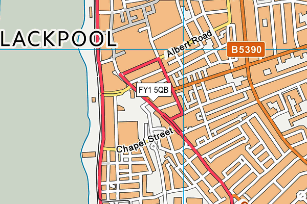 FY1 5QB map - OS VectorMap District (Ordnance Survey)