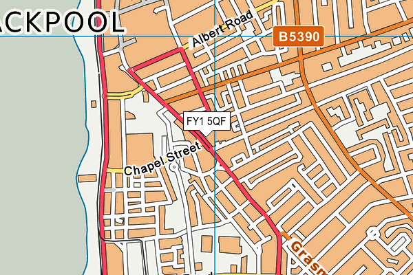 FY1 5QF map - OS VectorMap District (Ordnance Survey)