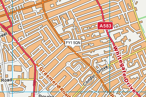 FY1 5QN map - OS VectorMap District (Ordnance Survey)
