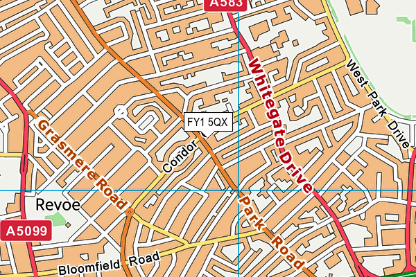 FY1 5QX map - OS VectorMap District (Ordnance Survey)