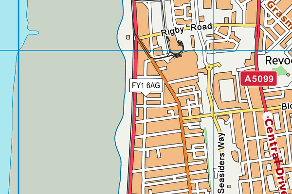 FY1 6AG map - OS VectorMap District (Ordnance Survey)