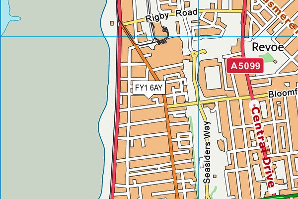 FY1 6AY map - OS VectorMap District (Ordnance Survey)