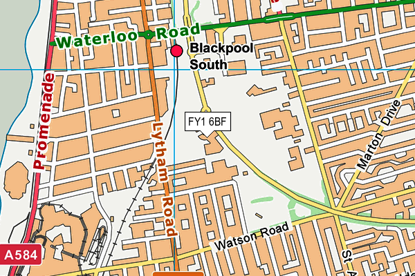 FY1 6BF map - OS VectorMap District (Ordnance Survey)