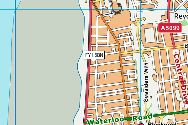 FY1 6BN map - OS VectorMap District (Ordnance Survey)