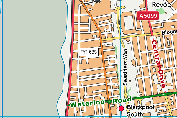 FY1 6BS map - OS VectorMap District (Ordnance Survey)