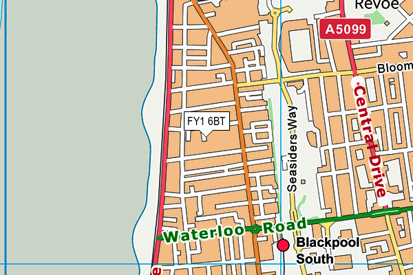 FY1 6BT map - OS VectorMap District (Ordnance Survey)