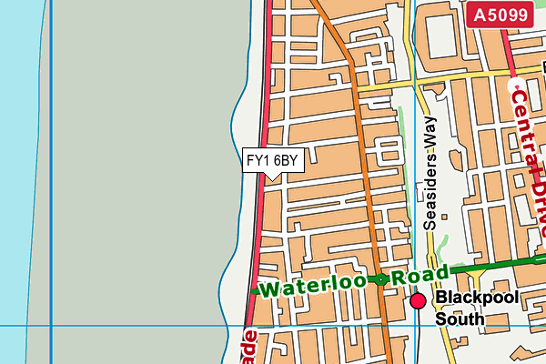 FY1 6BY map - OS VectorMap District (Ordnance Survey)