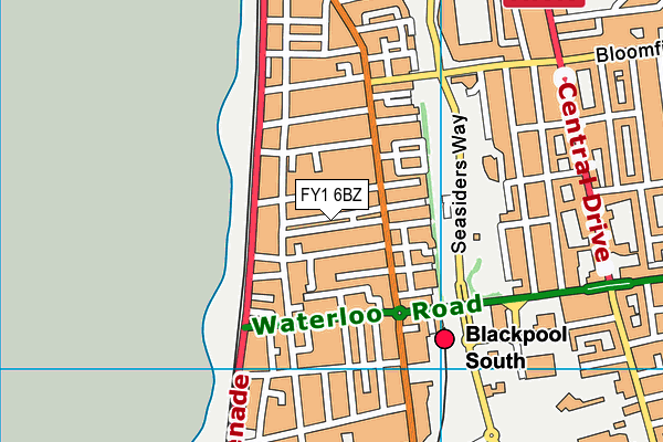 FY1 6BZ map - OS VectorMap District (Ordnance Survey)