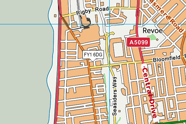 FY1 6DG map - OS VectorMap District (Ordnance Survey)