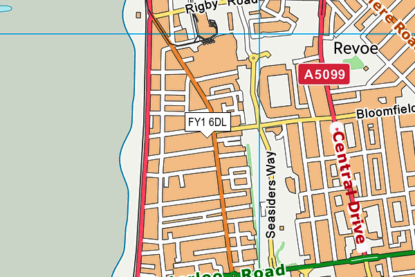 FY1 6DL map - OS VectorMap District (Ordnance Survey)