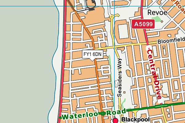 FY1 6DN map - OS VectorMap District (Ordnance Survey)