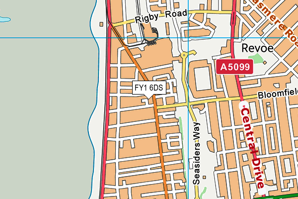 FY1 6DS map - OS VectorMap District (Ordnance Survey)