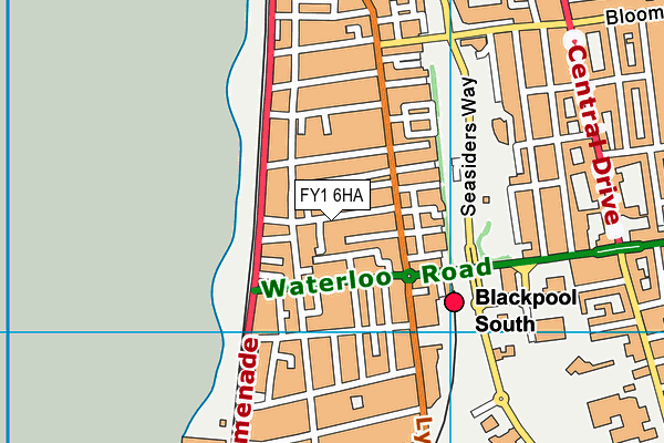 FY1 6HA map - OS VectorMap District (Ordnance Survey)