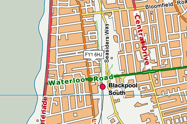 FY1 6HJ map - OS VectorMap District (Ordnance Survey)