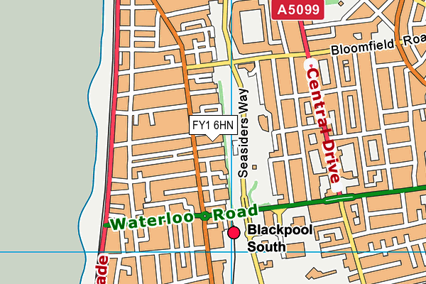 FY1 6HN map - OS VectorMap District (Ordnance Survey)