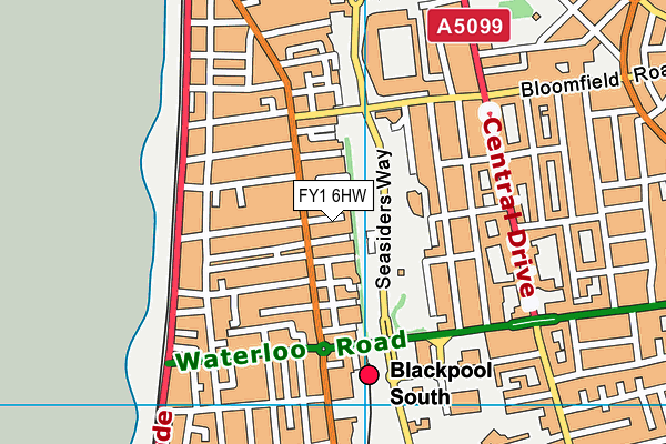 FY1 6HW map - OS VectorMap District (Ordnance Survey)