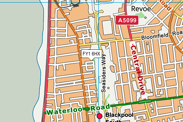 FY1 6HX map - OS VectorMap District (Ordnance Survey)