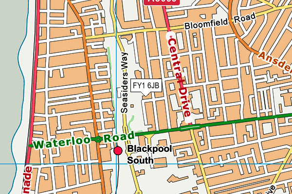 FY1 6JB map - OS VectorMap District (Ordnance Survey)