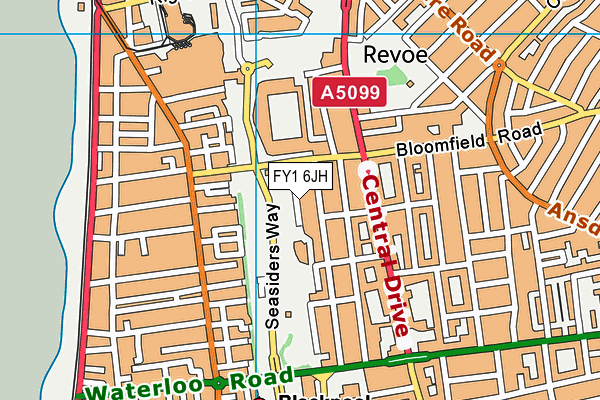 Blackpool Gateway Academy map (FY1 6JH) - OS VectorMap District (Ordnance Survey)