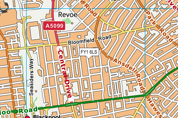 FY1 6LS map - OS VectorMap District (Ordnance Survey)