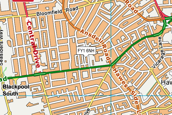 FY1 6NH map - OS VectorMap District (Ordnance Survey)