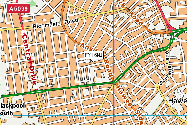 FY1 6NJ map - OS VectorMap District (Ordnance Survey)