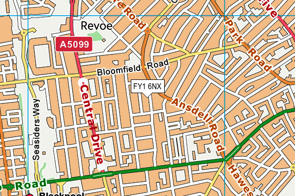 FY1 6NX map - OS VectorMap District (Ordnance Survey)