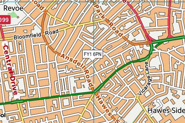 FY1 6PN map - OS VectorMap District (Ordnance Survey)