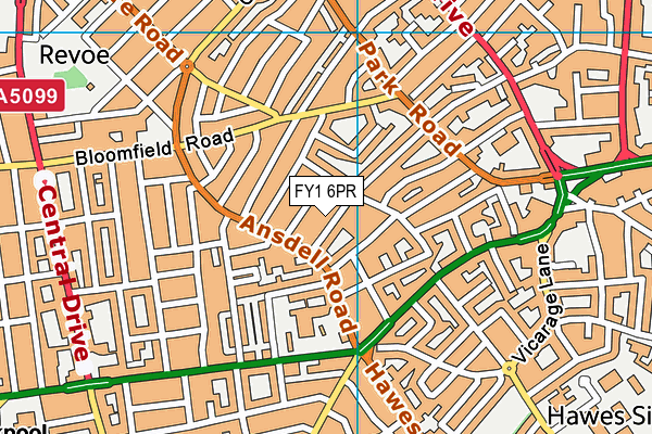 FY1 6PR map - OS VectorMap District (Ordnance Survey)